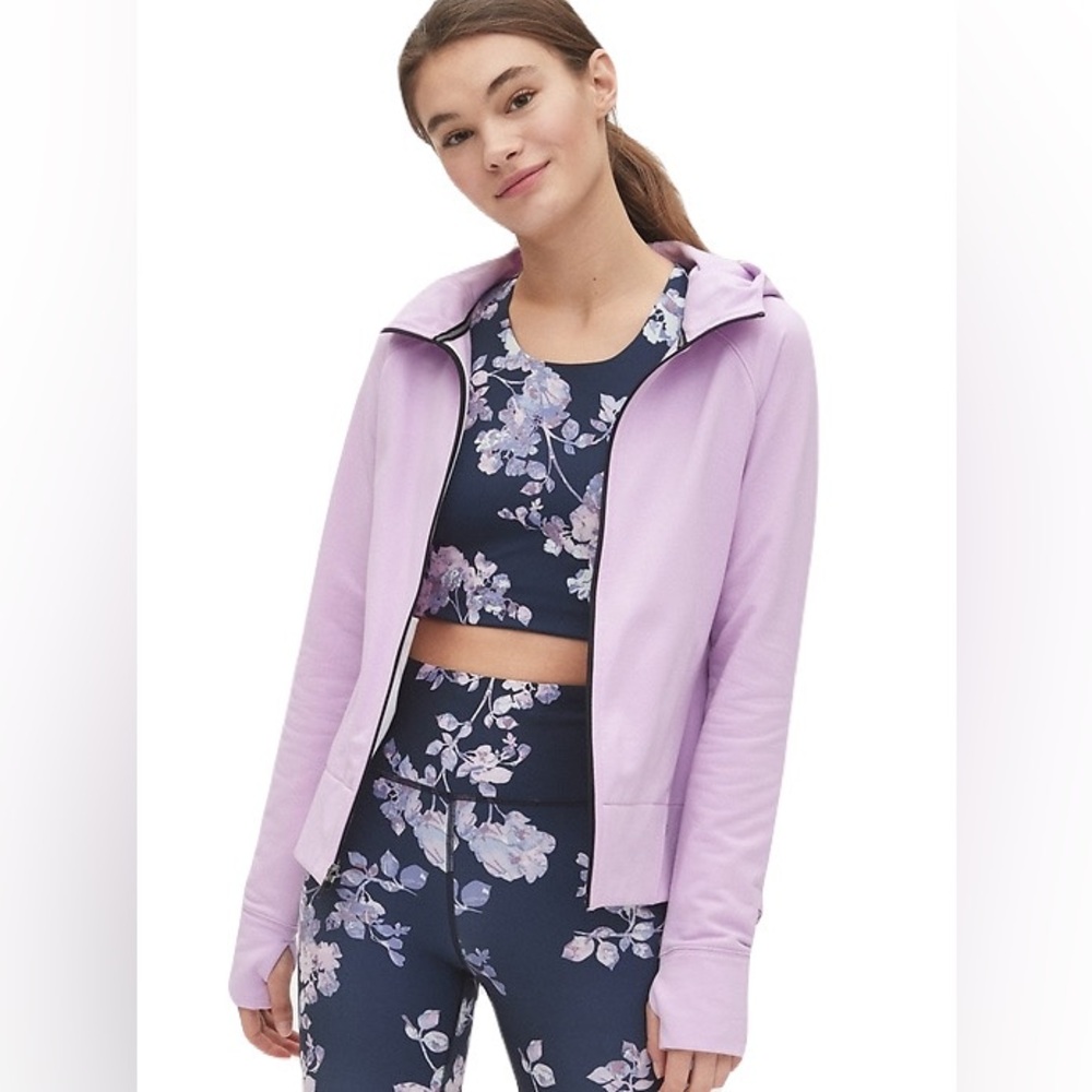 GAP All Elements Hoodie Fleece Nostalgic Lavender Women’s Small Petite